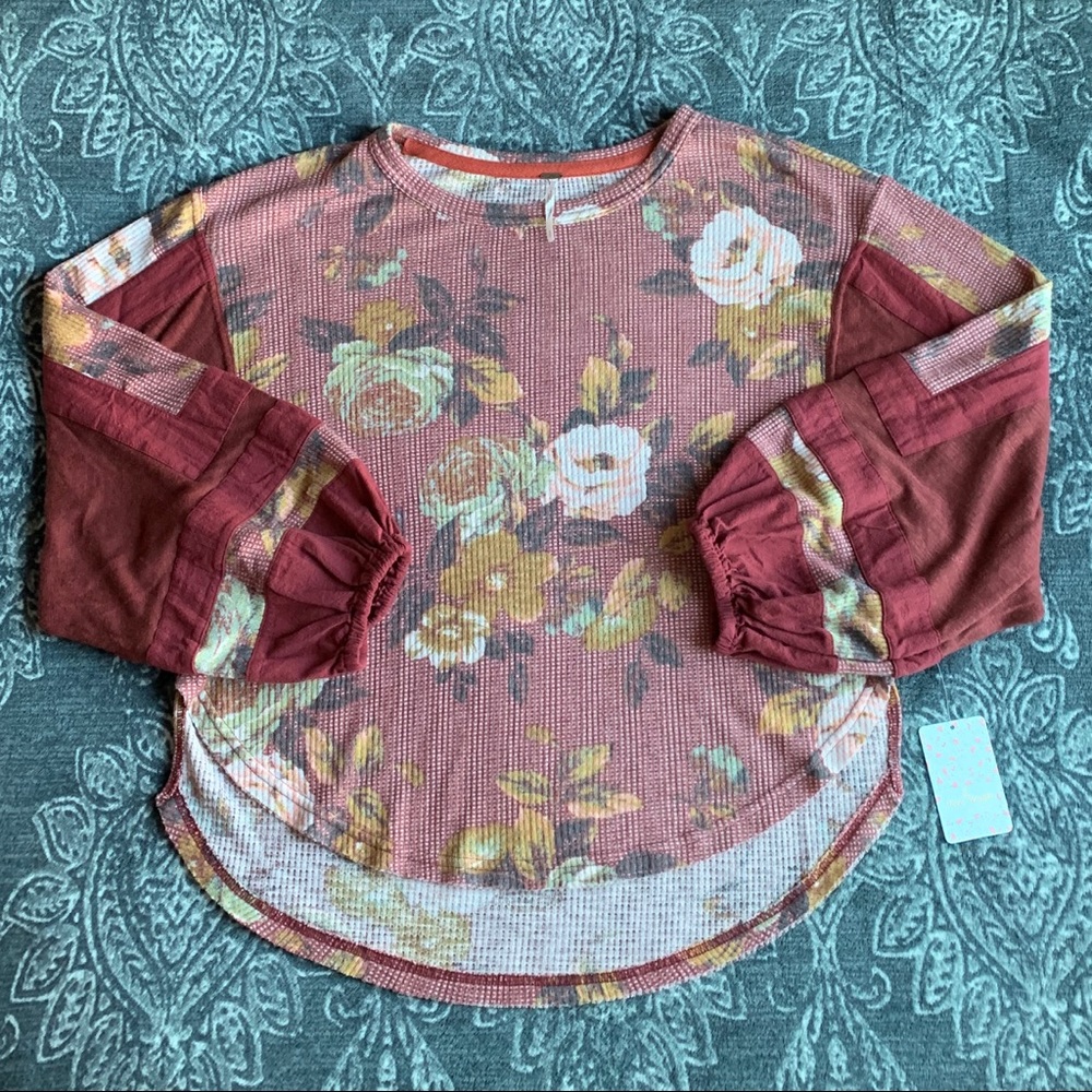 Free People Flower Patch Top In Moroccan Spice S - Picture 1 of 7